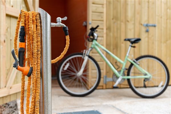 Storage and wash down area for sports equipment